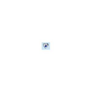 white gold -heart- with crystal blue