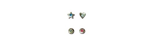 White Gold Pieces with Crystal