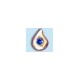 18K Oro –Lacrima- con cristallo blu