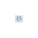 white gold -star- with crystal white